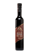 Load image into Gallery viewer, Tall 12.5 oz bottle of chocolate Cabernet wine sauce
