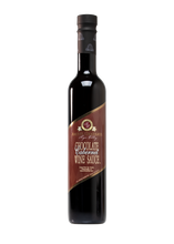 Load image into Gallery viewer, Tall 12.5 oz bottle of chocolate Cabernet wine sauce