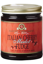 Load image into Gallery viewer, Italian cherry and merlot chocolate fudge sauce jar 9 ounces
