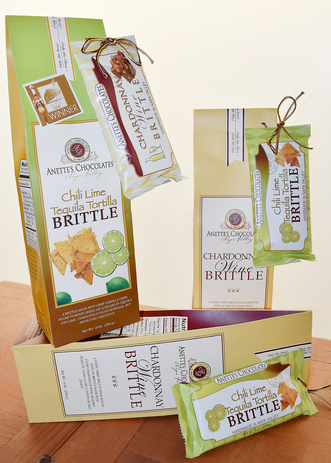 brittle bag and bar gift set in two options